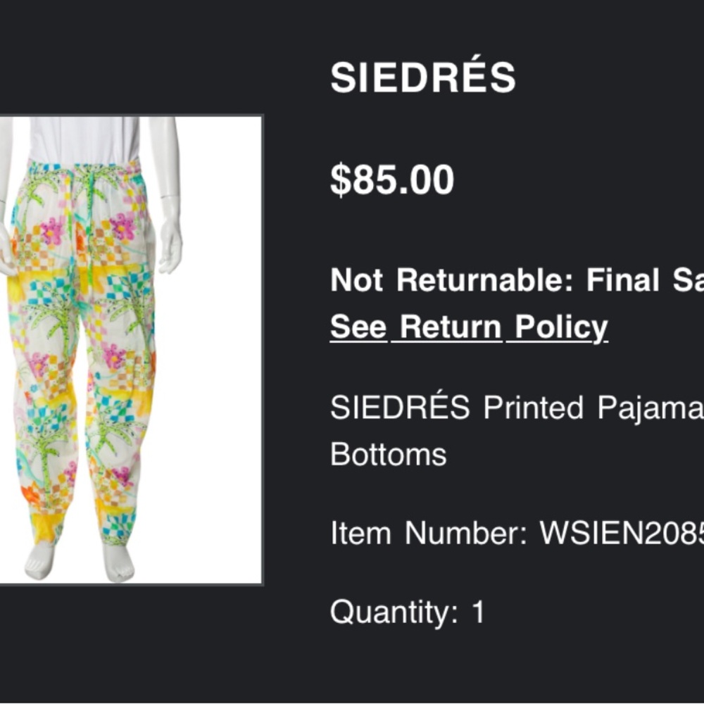 Tropical Print Women's Pants - Picture 4 of 4